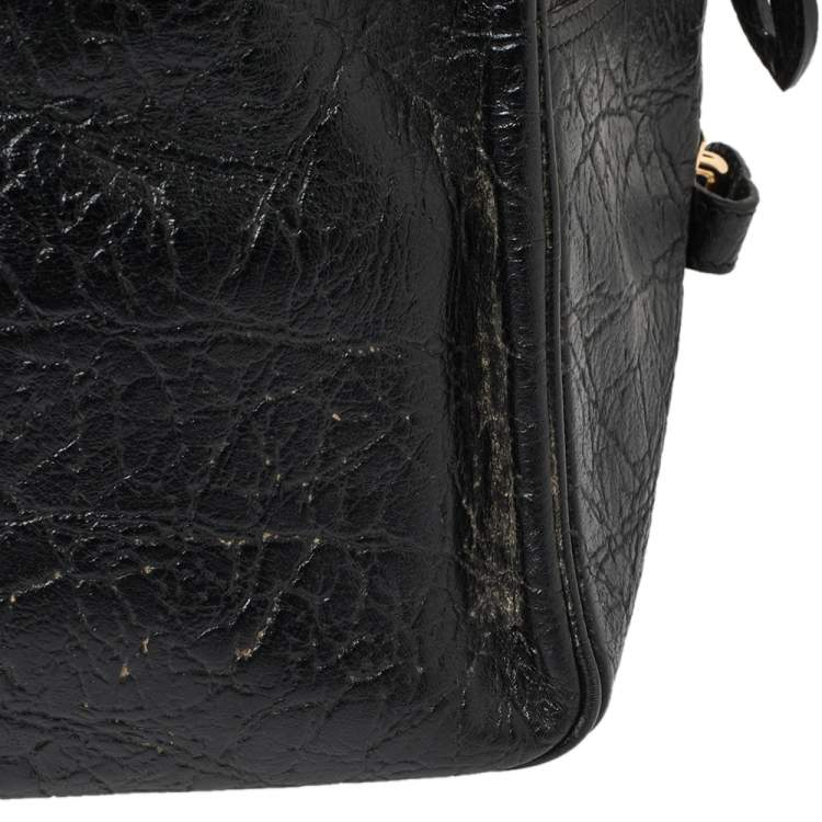 Pre Owned Louis Vuitton Black Cuir Indra Duffel Bag