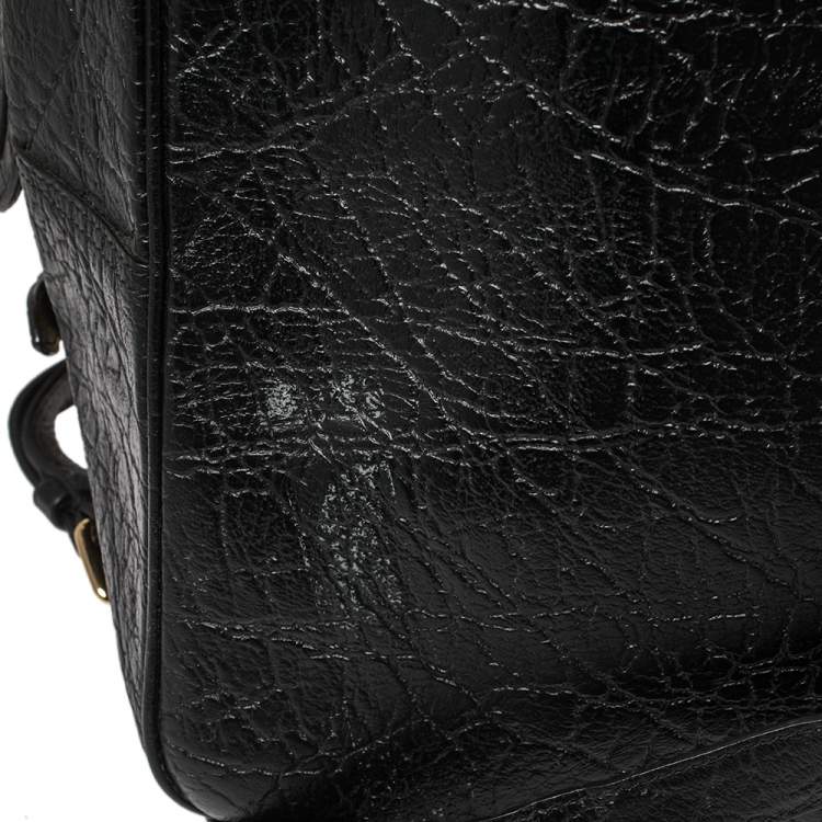Pre Owned Louis Vuitton Black Cuir Indra Duffel Bag