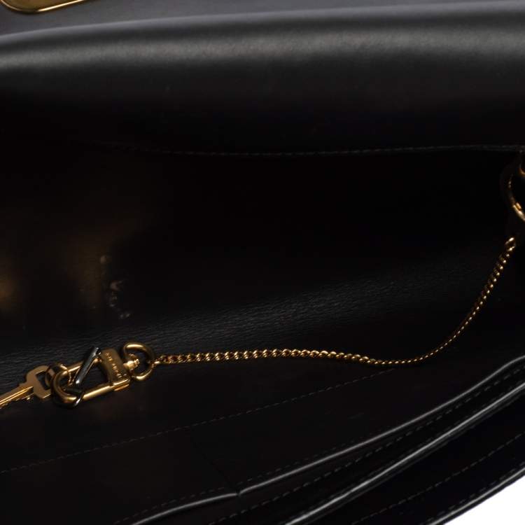 Pre Owned Louis Vuitton Black Crinkled Leather Indra Portfolio Clutch