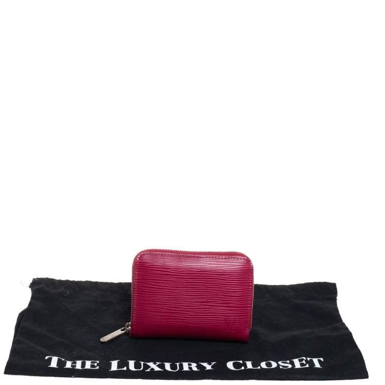 Pre Owned Louis Vuitton Fuchsia Epi Leather Zippy Coin Purse