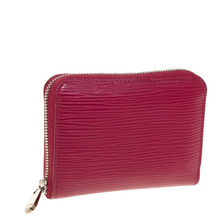 Pre Owned Louis Vuitton Fuchsia Epi Leather Zippy Coin Purse