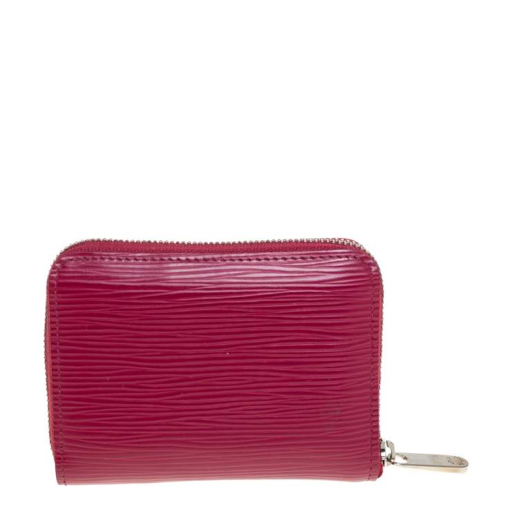 Pre Owned Louis Vuitton Fuchsia Epi Leather Zippy Coin Purse
