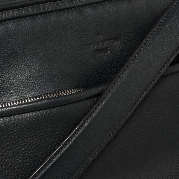 Pre Owned Louis Vuitton Anthracite Leather Reporter Messenger GM