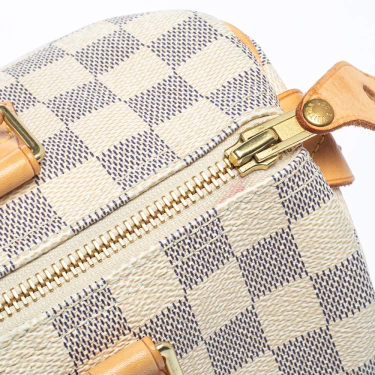 Pre Owned Louis Vuitton Damier Azur Canvas Speedy 25 Bag