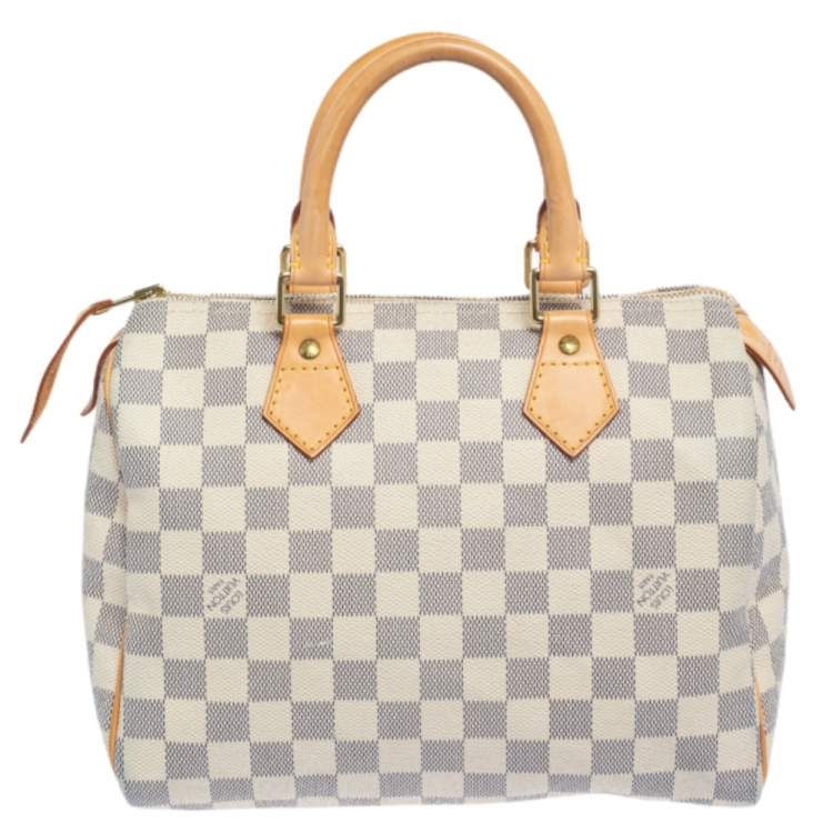 Pre Owned Louis Vuitton Damier Azur Canvas Speedy 25 Bag