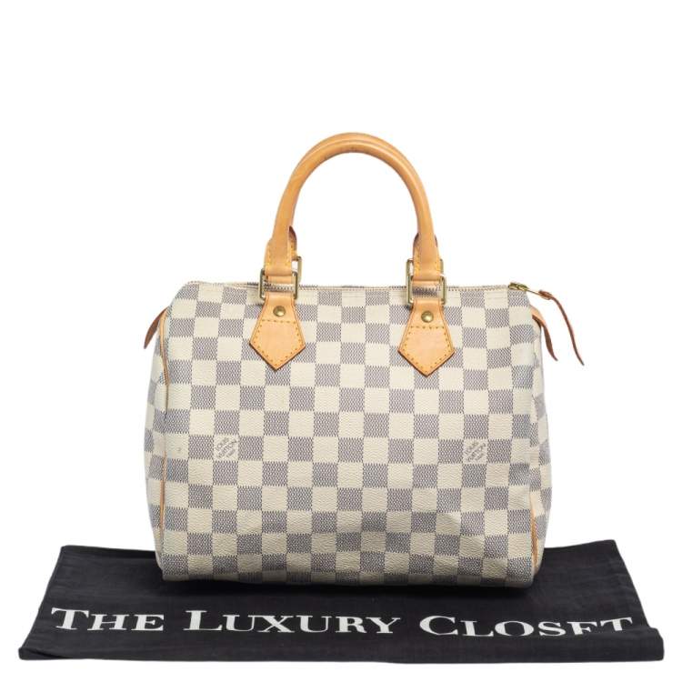 Pre Owned Louis Vuitton Damier Azur Canvas Speedy 25 Bag
