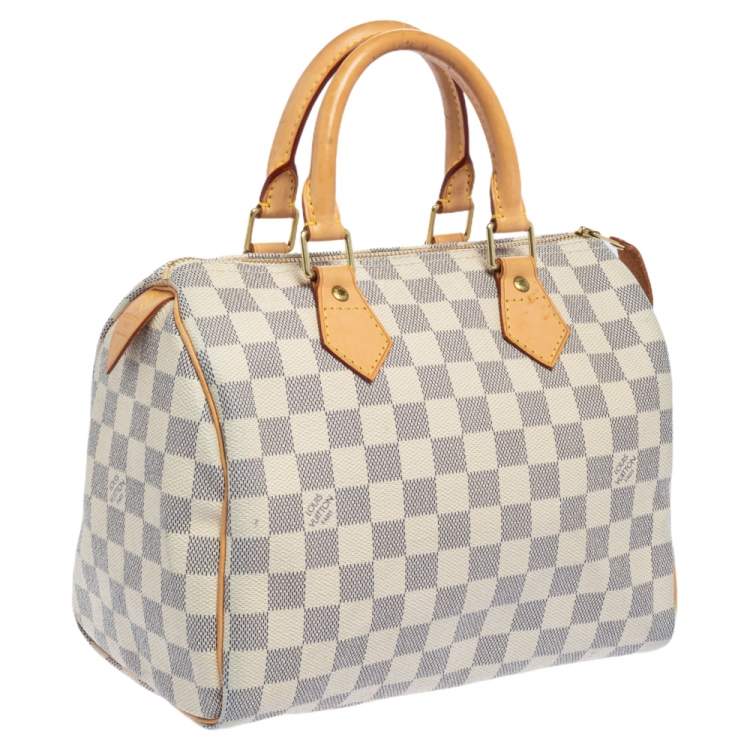 Pre Owned Louis Vuitton Damier Azur Canvas Speedy 25 Bag