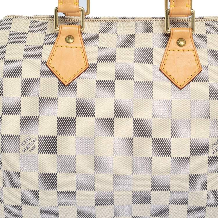 Pre Owned Louis Vuitton Damier Azur Canvas Speedy 25 Bag