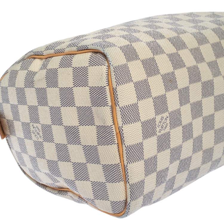Pre Owned Louis Vuitton Damier Azur Canvas Speedy 25 Bag