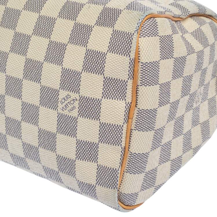 Pre Owned Louis Vuitton Damier Azur Canvas Speedy 25 Bag