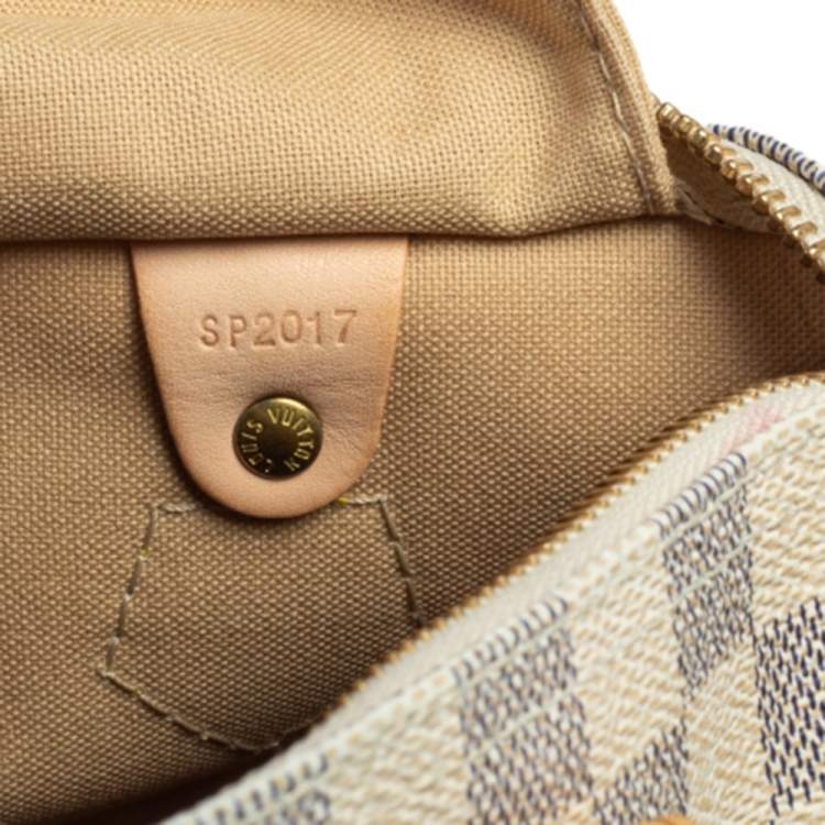 Pre Owned Louis Vuitton Damier Azur Canvas Speedy 25 Bag