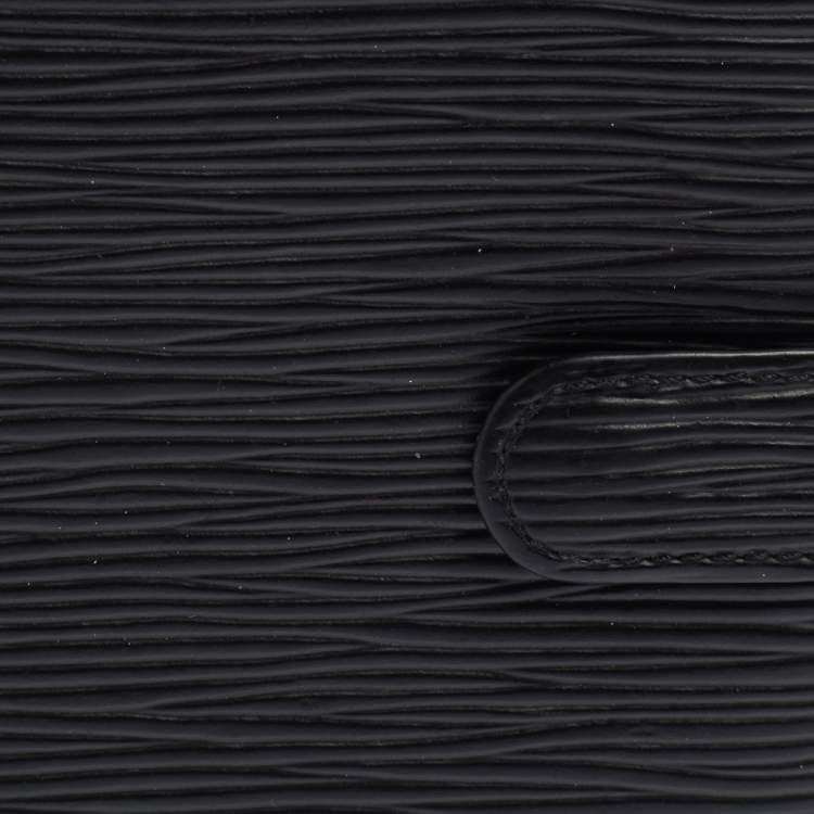 Pre Owned Louis Vuitton Black Epi Leather Compact Wallet