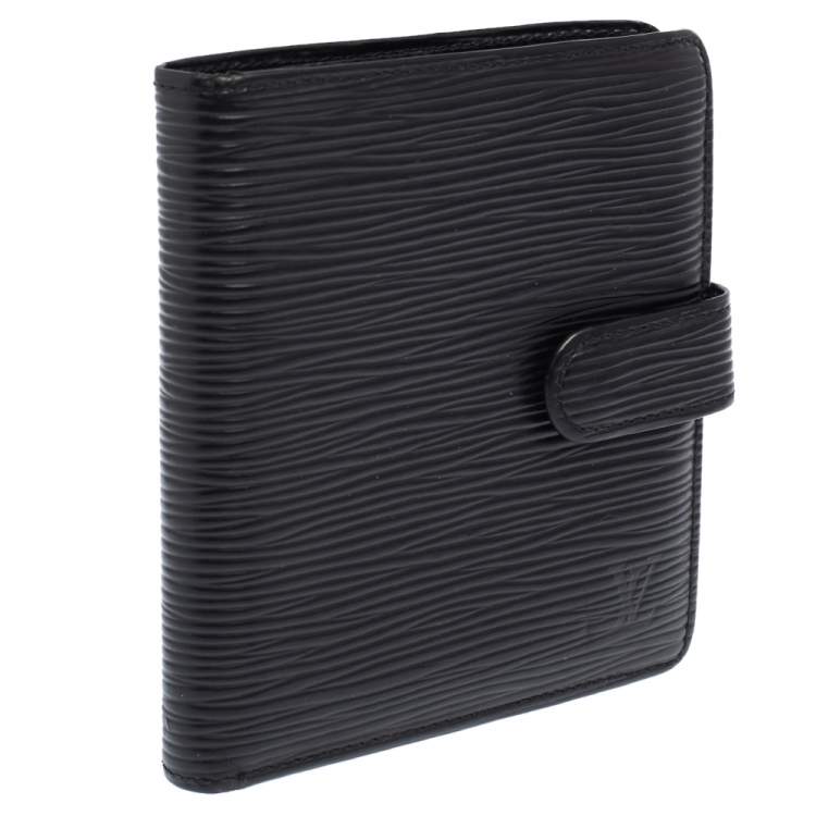Pre Owned Louis Vuitton Black Epi Leather Compact Wallet