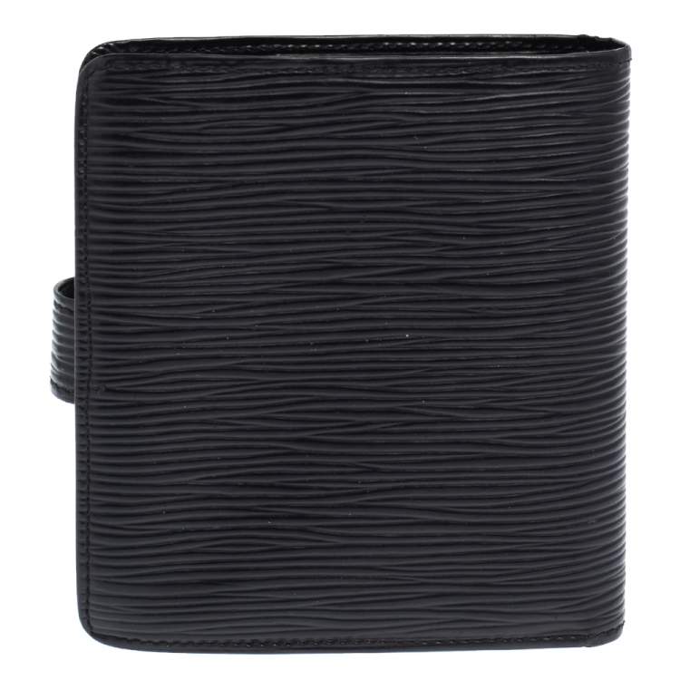 Pre Owned Louis Vuitton Black Epi Leather Compact Wallet