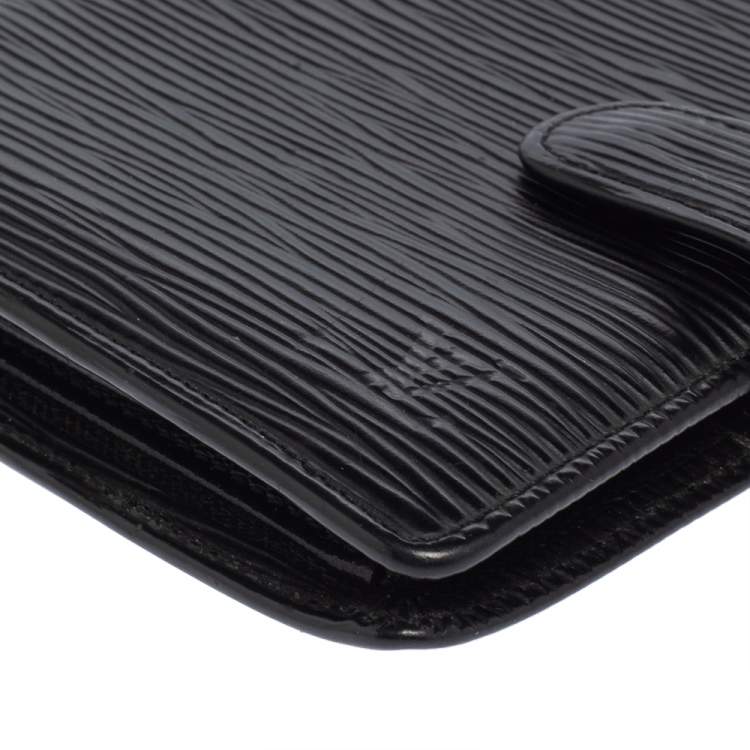 Pre Owned Louis Vuitton Black Epi Leather Compact Wallet