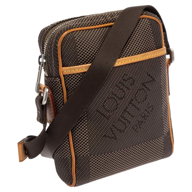 Pre Owned Louis Vuitton Terre Damier Geant Canvas Mini Citadin Messenger Bag