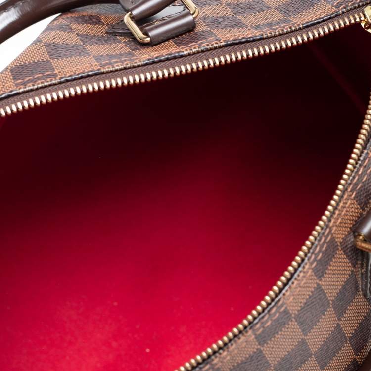 Pre Owned Louis Vuitton Damier Ebene Canvas Speedy 30 Bag