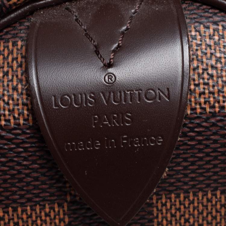 Pre Owned Louis Vuitton Damier Ebene Canvas Speedy 30 Bag