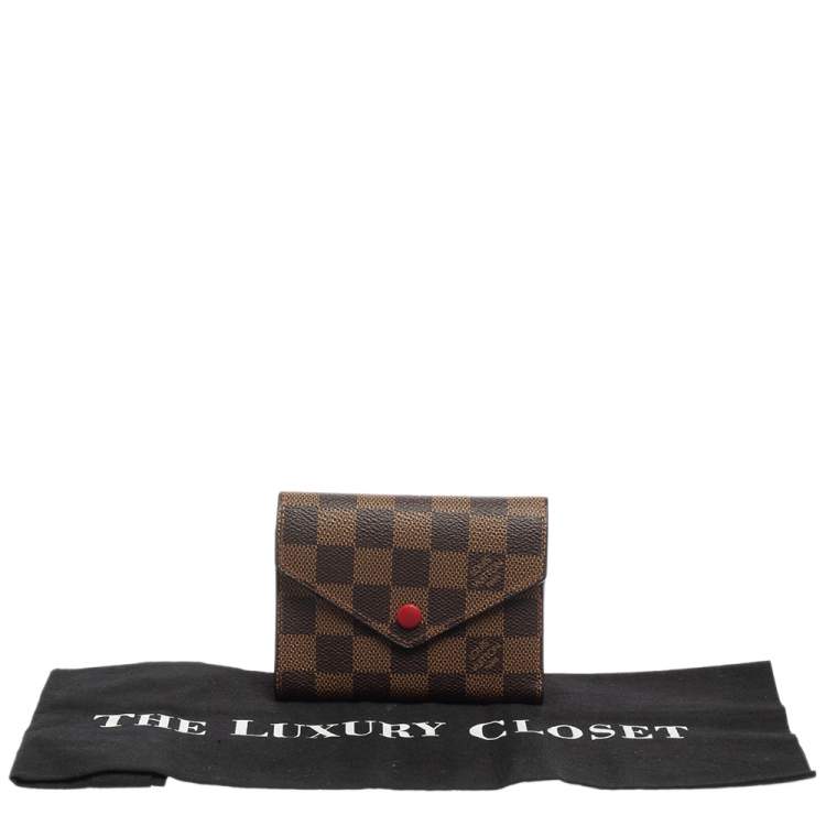 مملوكة مسبقًا Louis Vuitton Damier Ebene Canvas Victorine Wallet 