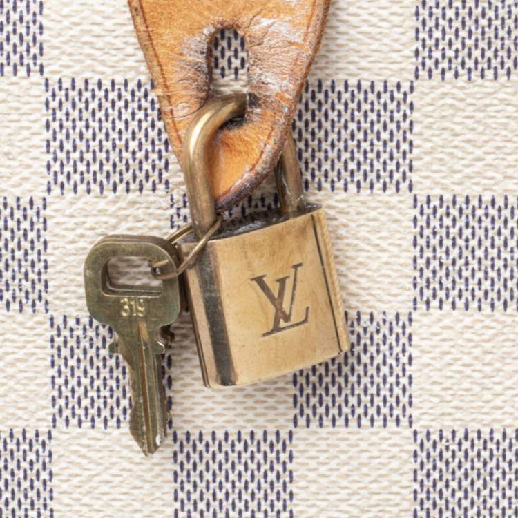 Pre Owned Louis Vuitton Damier Azur Canvas Speedy 30 Bag