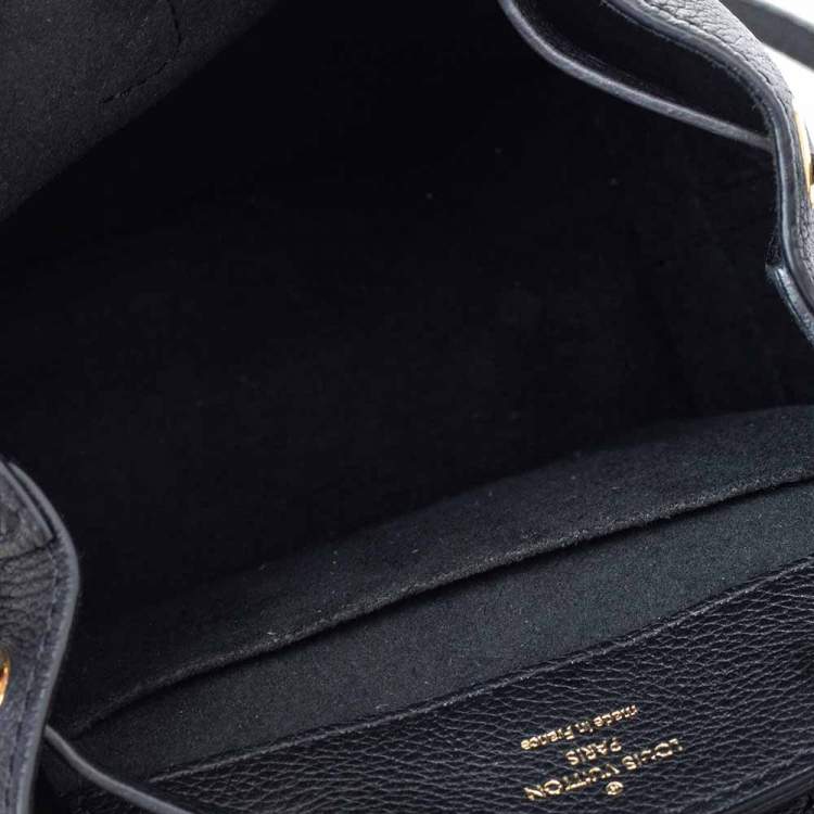 Pre Owned Louis Vuitton Black Leather Lockme Backpack Mini