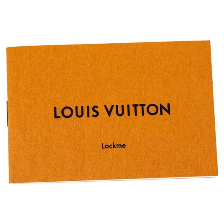 Pre Owned Louis Vuitton Black Leather Lockme Backpack Mini