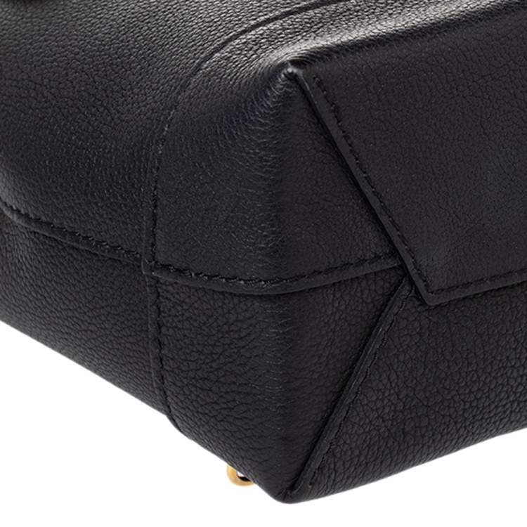 Pre Owned Louis Vuitton Black Leather Lockme Backpack Mini