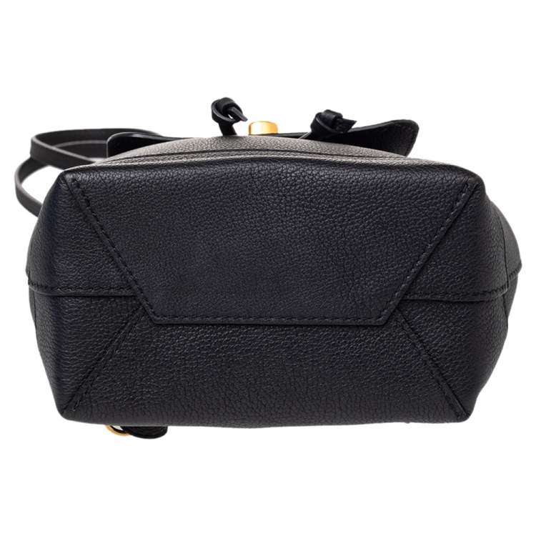 Pre Owned Louis Vuitton Black Leather Lockme Backpack Mini