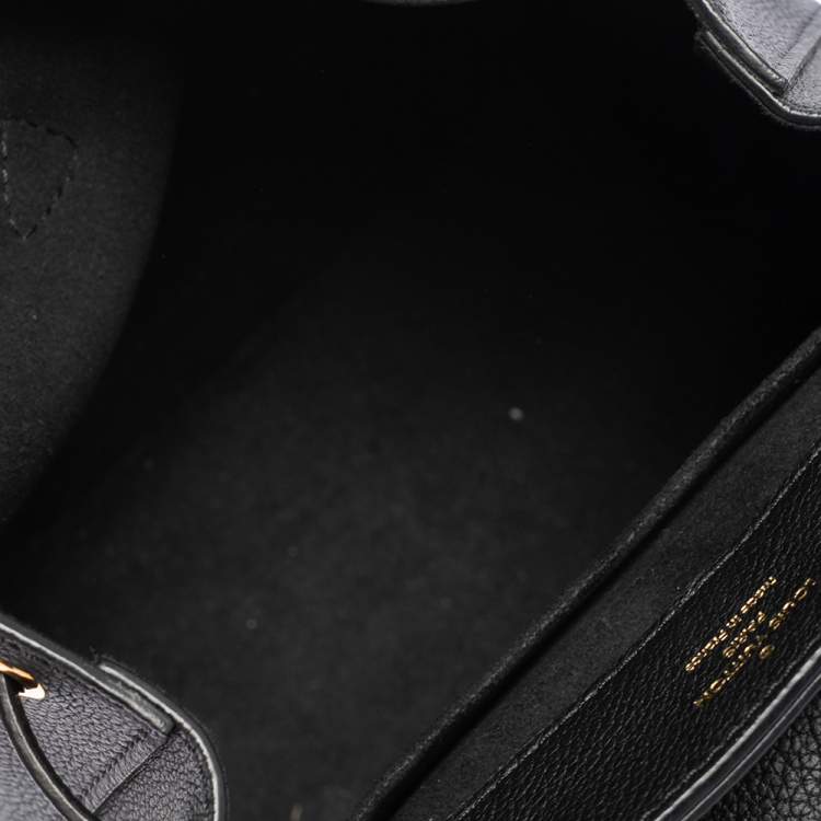 Pre Owned Louis Vuitton Black Calfskin Leather Mini Lockme Backpack