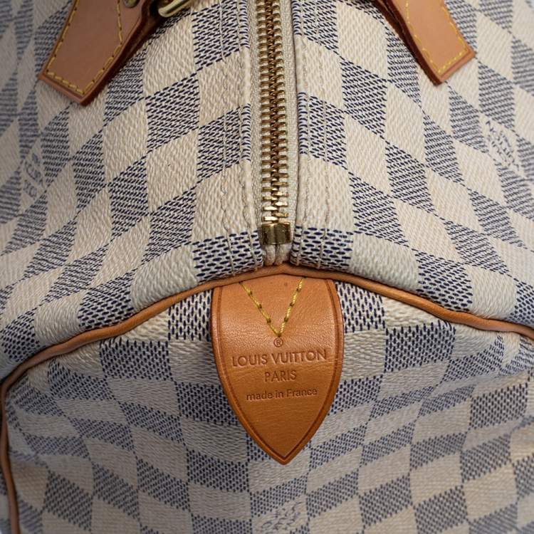 Pre Owned Louis Vuitton Damier Azur Canvas Speedy 30 Bag