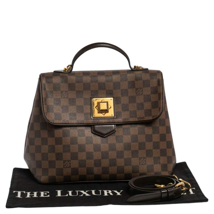 Pre Owned Louis Vuitton Damier Ebene Canvas Bergamo MM Bag