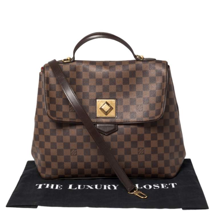 Pre Owned Louis Vuitton Damier Ebene Canvas Bergamo GM Bag