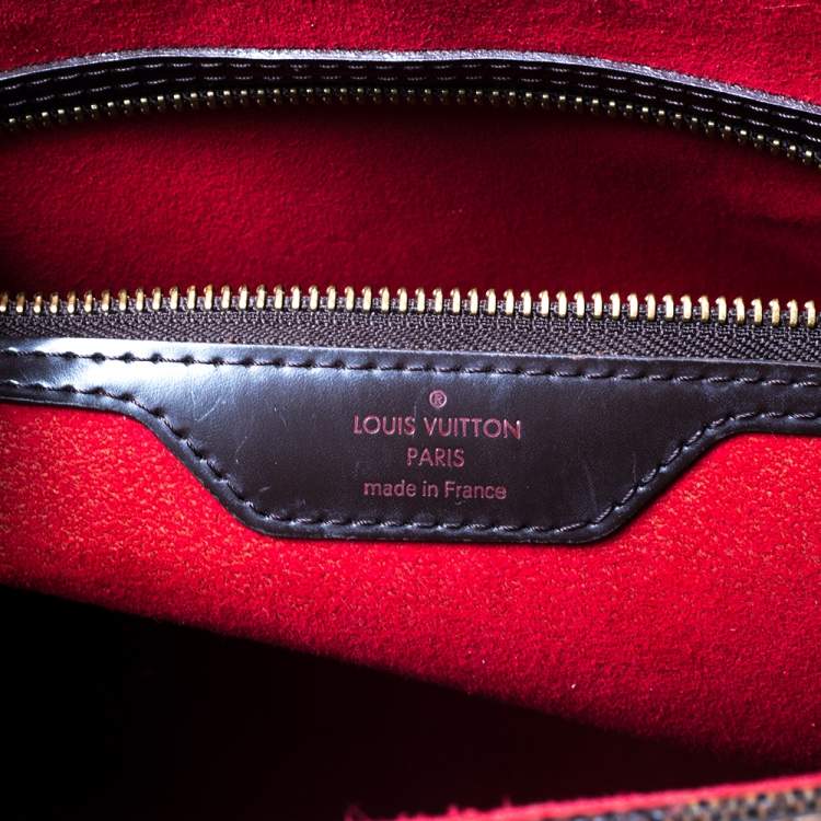 Pre Owned Louis Vuitton Damier Ebene Canvas Bergamo GM Bag