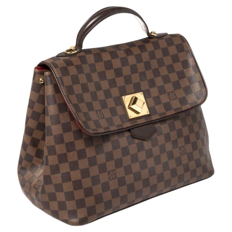 Pre Owned Louis Vuitton Damier Ebene Canvas Bergamo GM Bag