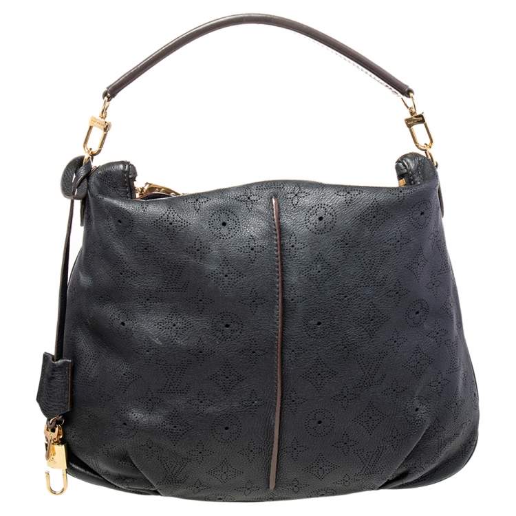 Louis Vuitton Black Monogram Mahina Leather Selene PM Bag Louis Vuitton