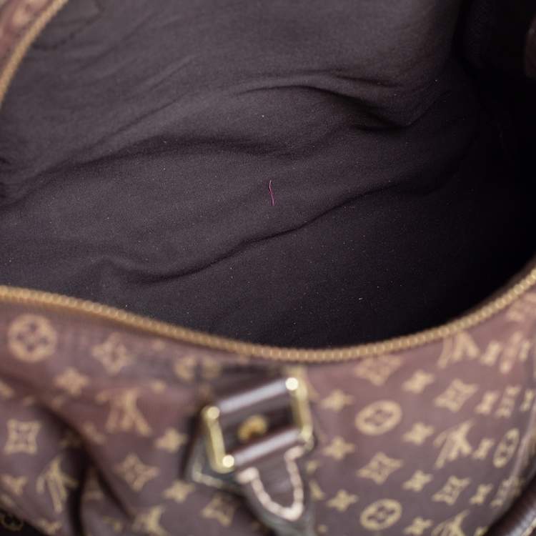 Pre Owned Louis Vuitton Fusain Monogram Mini Lin Canvas Speedy 30 Bag