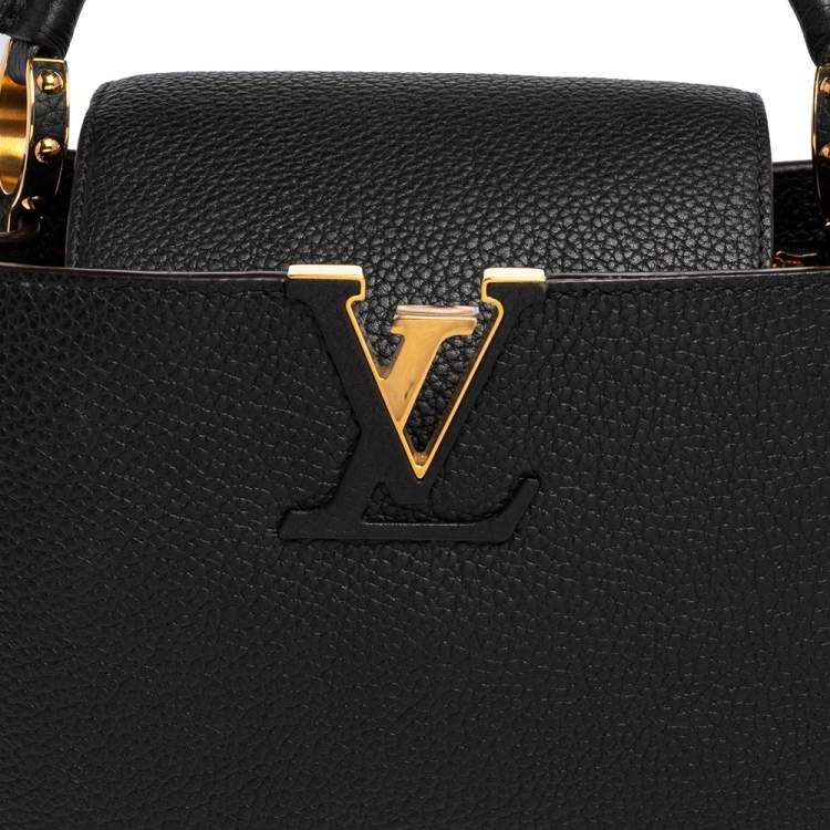 مملوكة مسبقًا Louis Vuitton Black Taurillon Leather Capucines MM Bag