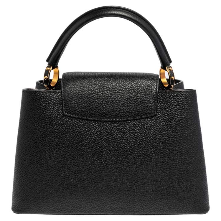 مملوكة مسبقًا Louis Vuitton Black Taurillon Leather Capucines MM Bag
