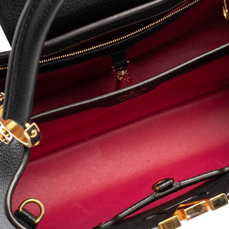 مملوكة مسبقًا Louis Vuitton Black Taurillon Leather Capucines MM Bag