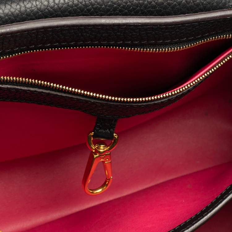 مملوكة مسبقًا Louis Vuitton Black Taurillon Leather Capucines MM Bag