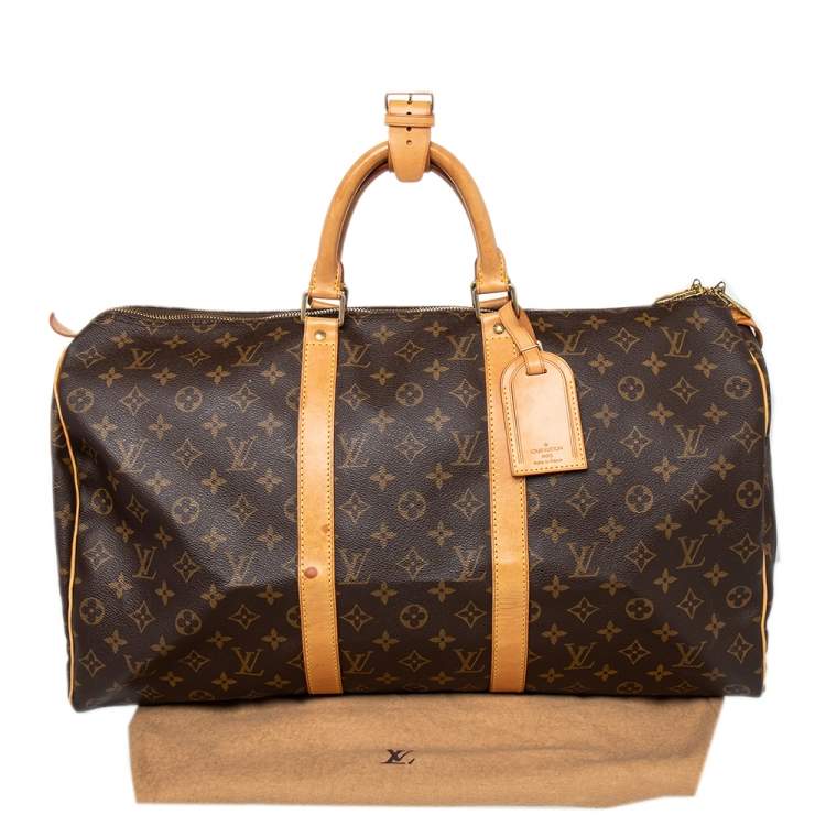 Pre Owned Louis Vuitton Monogram Canvas Keepall 50 Bag
