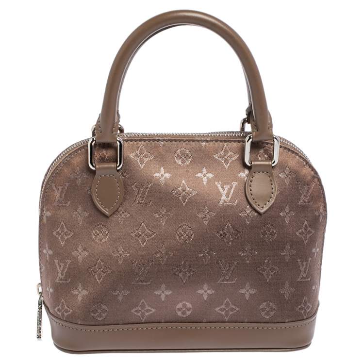Louis Vuitton Brown Monogram Satin And Leather Limited Edition
