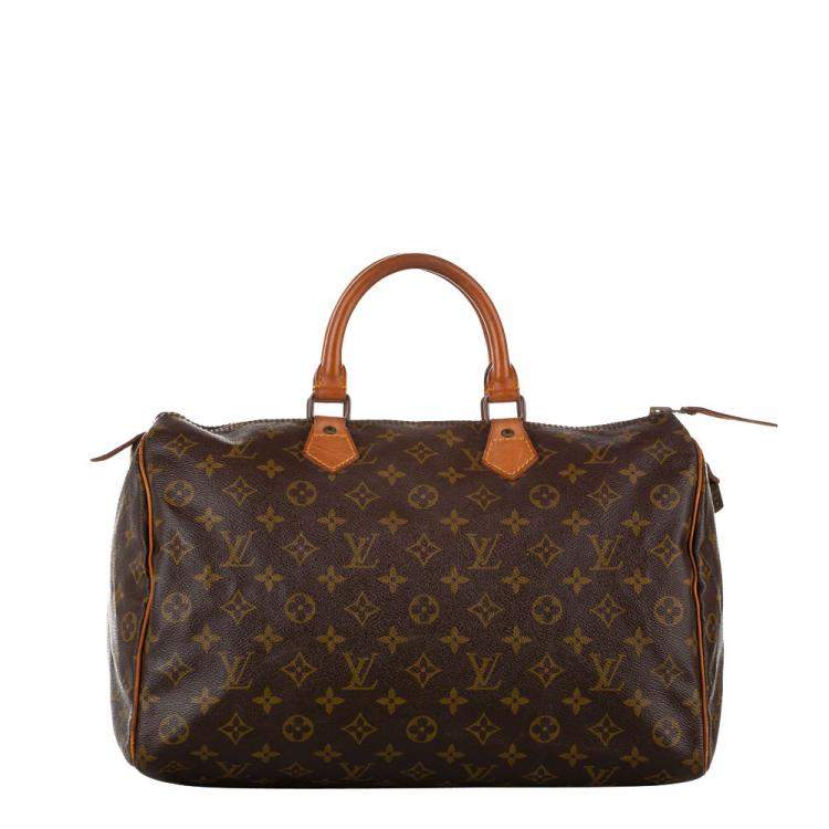 Pre Owned Louis Vuitton Monogram Canvas Speedy 35 Bag
