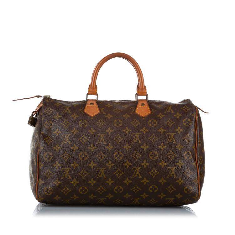 Pre Owned Louis Vuitton Monogram Canvas Speedy 35 Bag