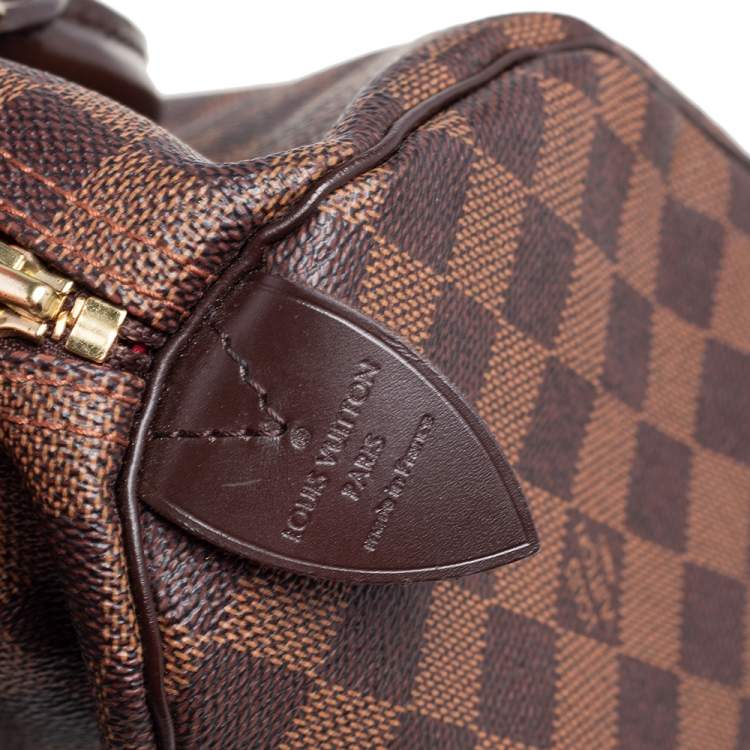 Pre Owned Louis Vuitton Damier Ebene Canvas Speedy 25 Bag