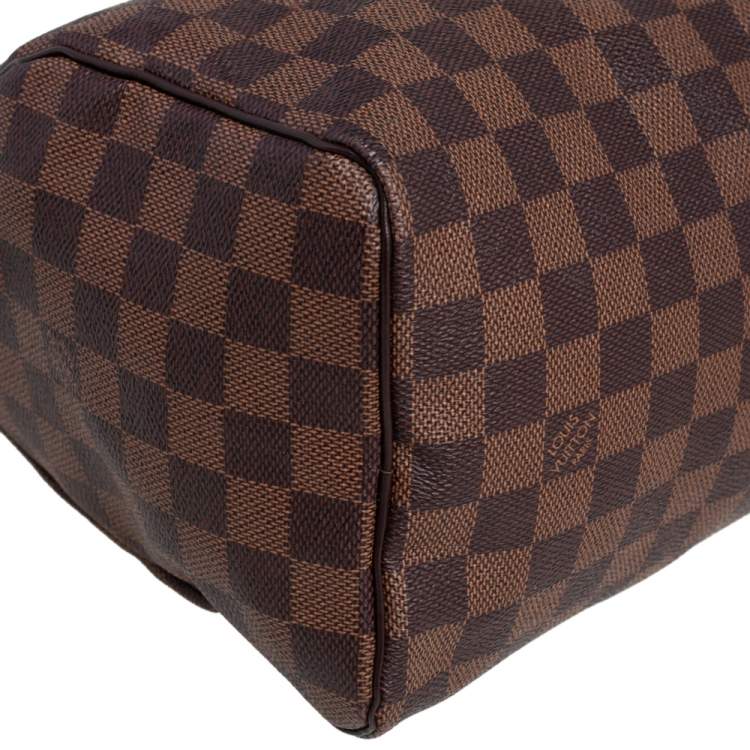 Pre Owned Louis Vuitton Damier Ebene Canvas Speedy 25 Bag