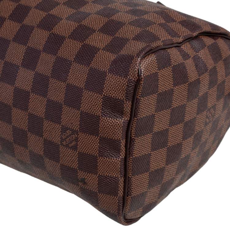 Pre Owned Louis Vuitton Damier Ebene Canvas Speedy 25 Bag