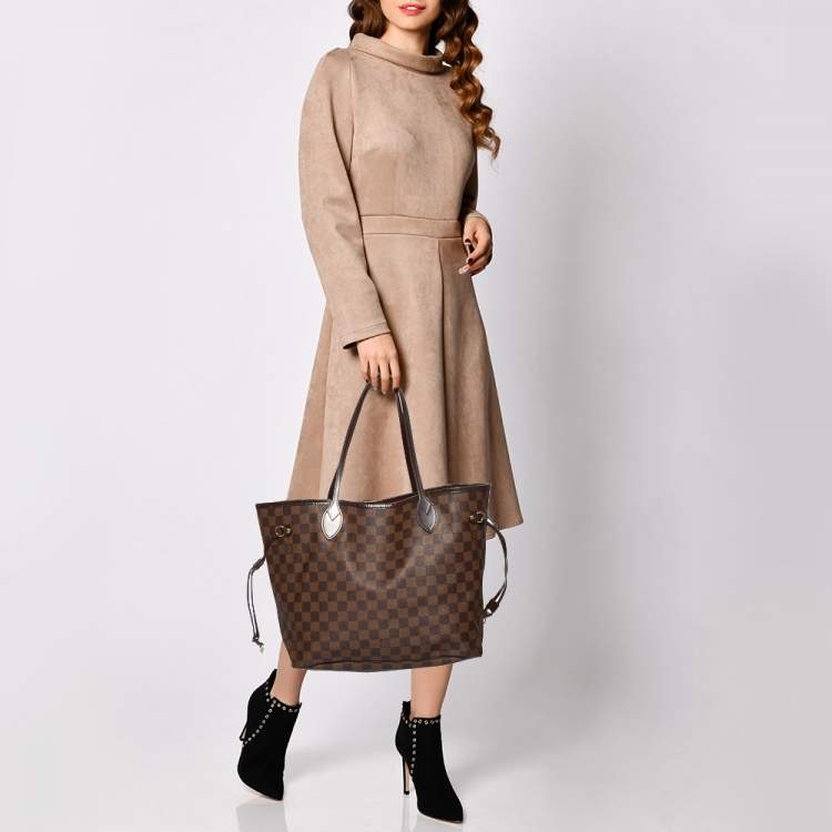 Louis Vuitton Neverfull Mm Monogram Beige Dress