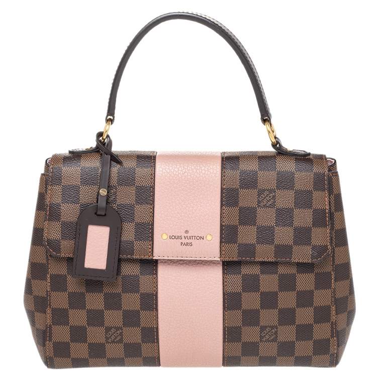 Pre Owned Louis Vuitton Magnolia Damier Ebene Canvas And Leather Bond Street Bag