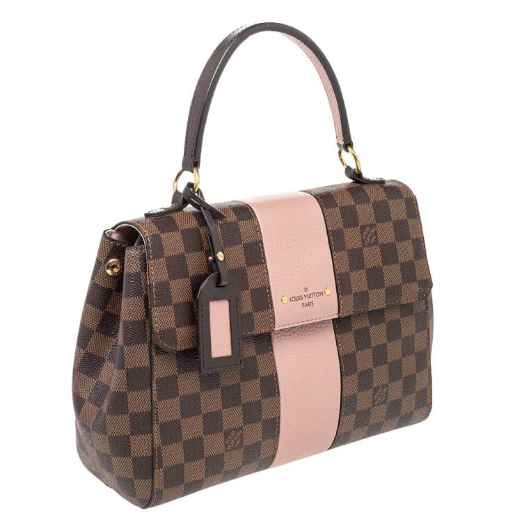 Pre Owned Louis Vuitton Magnolia Damier Ebene Canvas And Leather Bond Street Bag